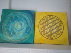 Blume des Lebens selber malen Acryl